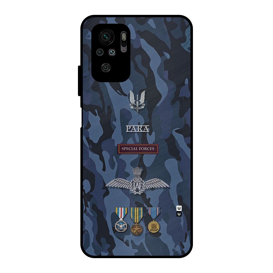 Special Forces Badge Metal Back Case for Redmi Note 10S
