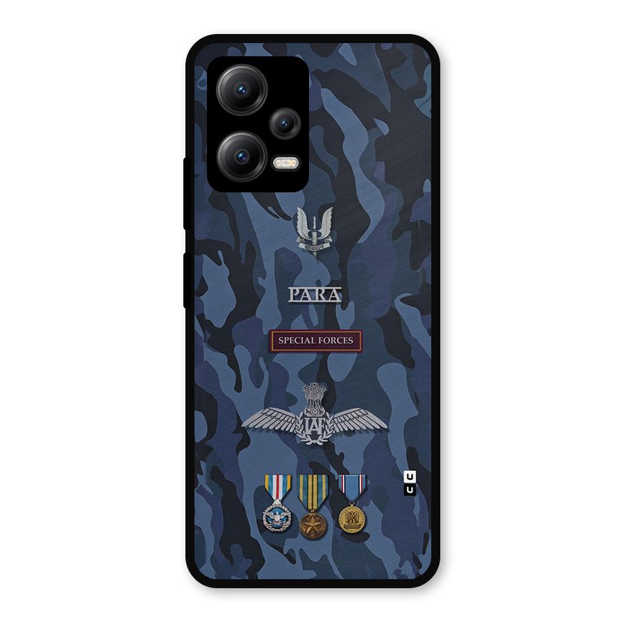 Special Forces Badge Metal Back Case for Redmi Note 12 5G