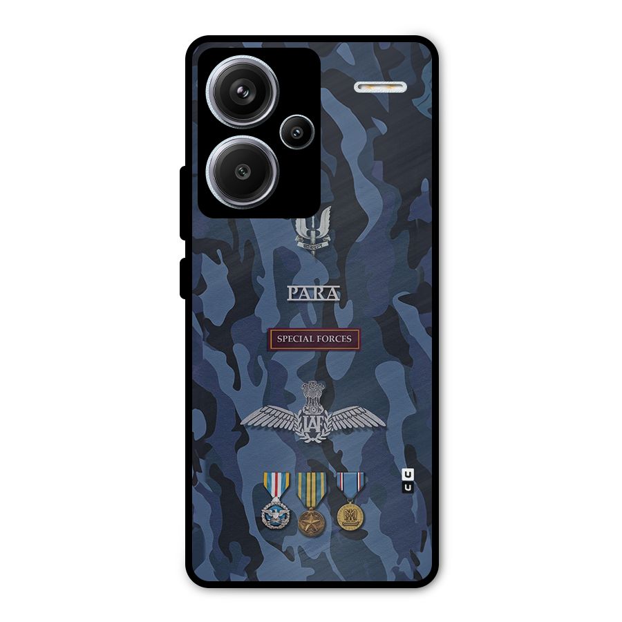 Special Forces Badge Metal Back Case for Redmi Note 13 Pro Plus