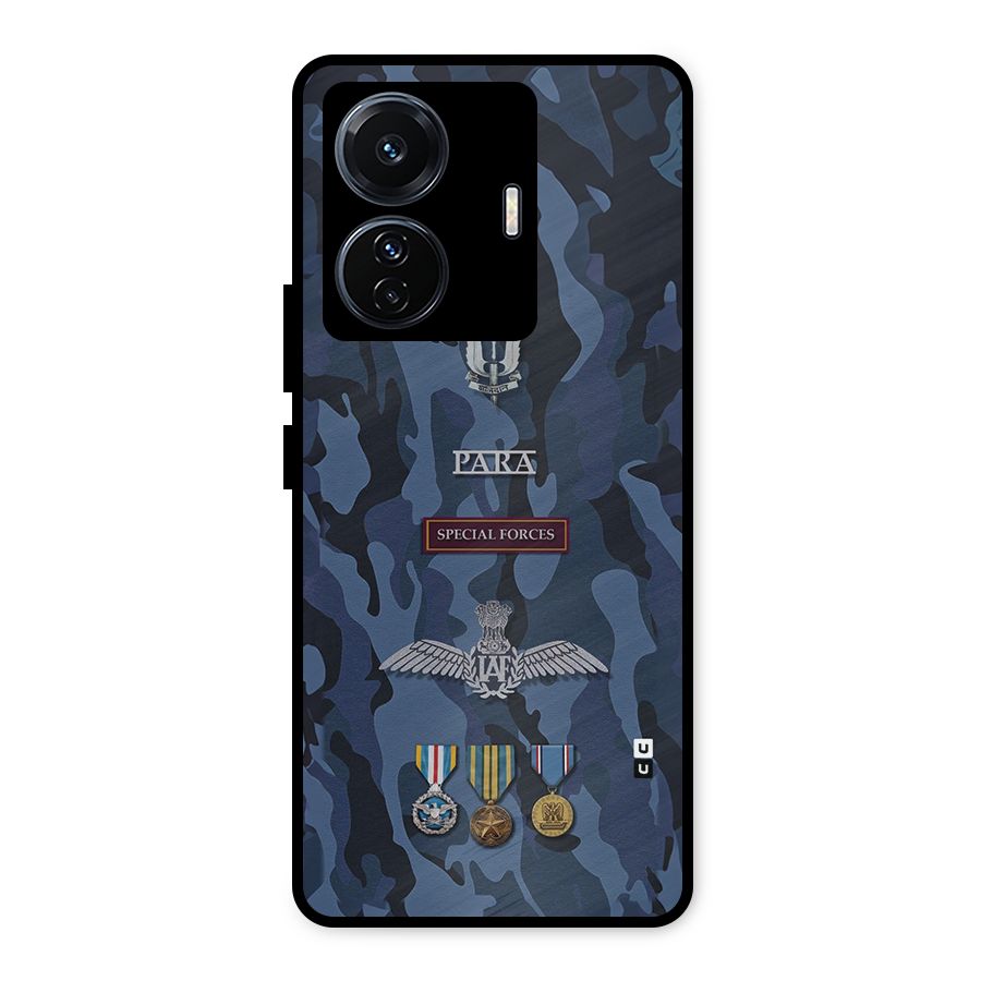 Special Forces Badge Metal Back Case for Vivo T1 Pro