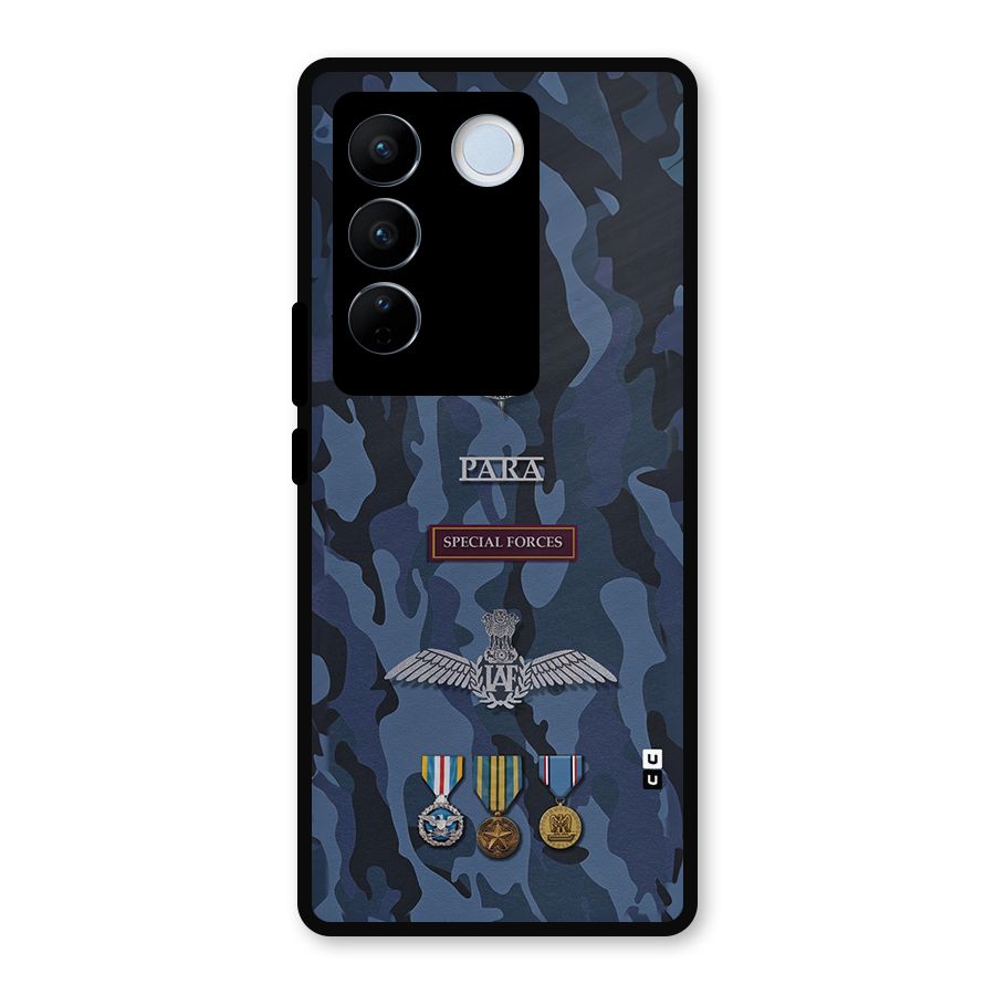 Special Forces Badge Metal Back Case for Vivo V27 Pro