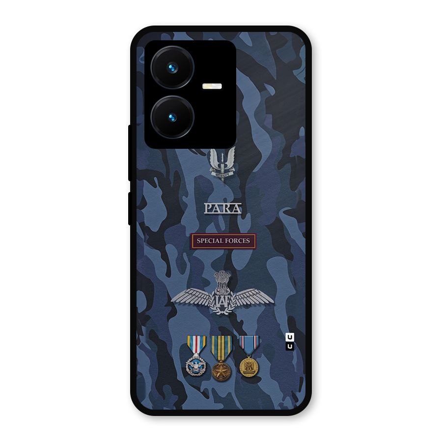 Special Forces Badge Metal Back Case for Vivo Y22