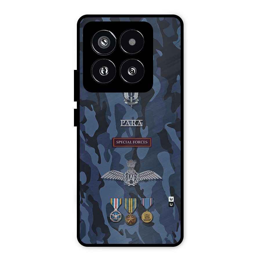 Special Forces Badge Metal Back Case for Xiaomi 14 Pro