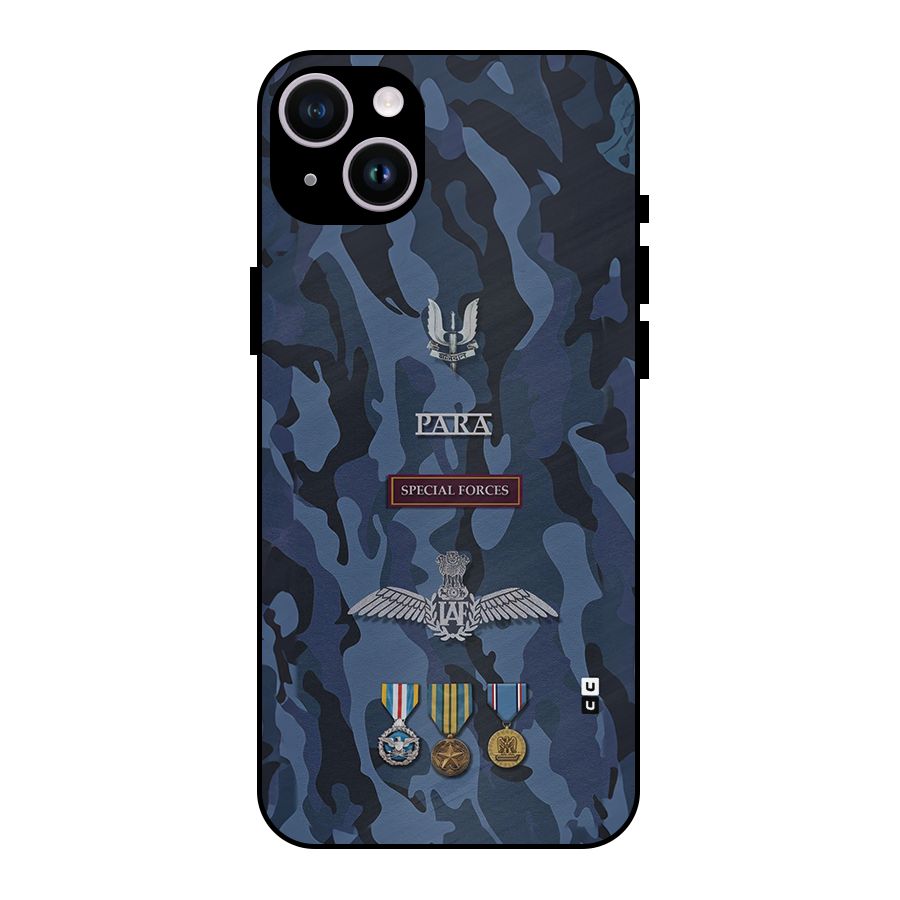 Special Forces Badge Metal Back Case for iPhone 14 Plus