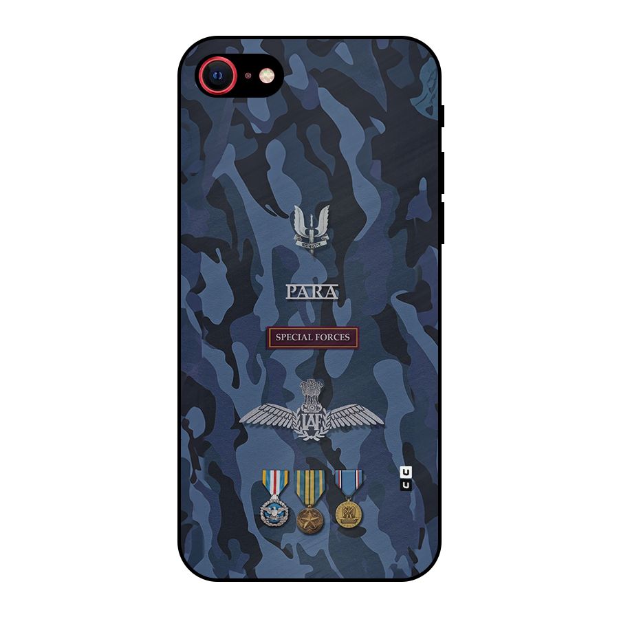 Special Forces Badge Metal Back Case for iPhone SE 2022