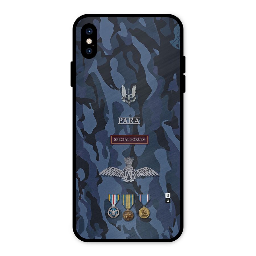 Special Forces Badge Metal Back Case for iPhone XS Max
