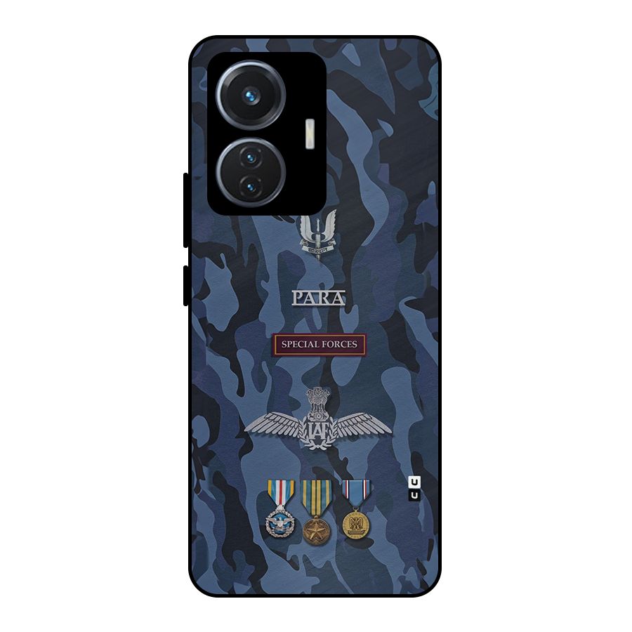 Special Forces Badge Metal Back Case for iQOO Z6 44W