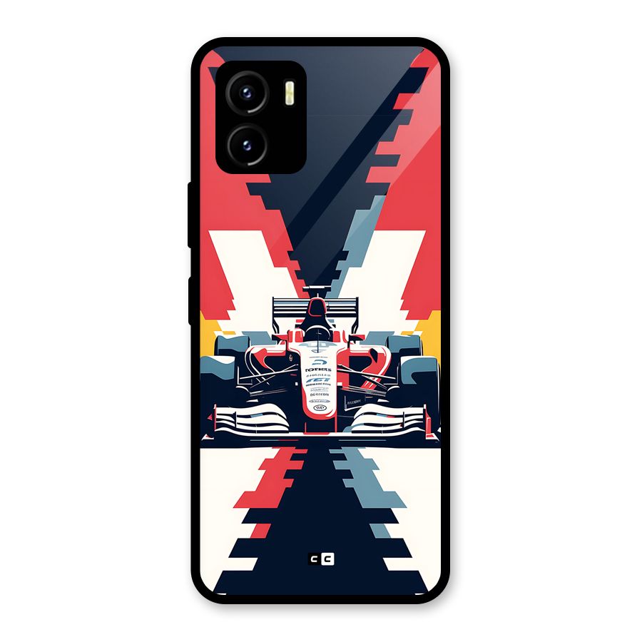 Sports One Glass Back Case for Vivo Y15s