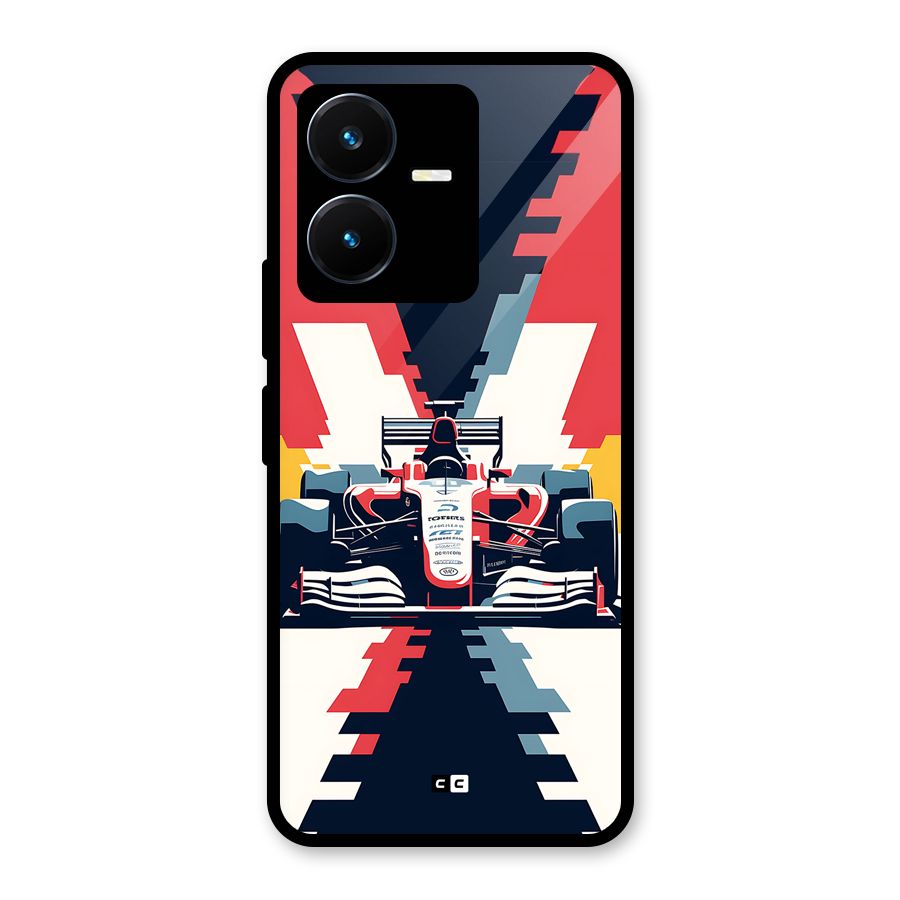 Sports One Glass Back Case for Vivo Y22s