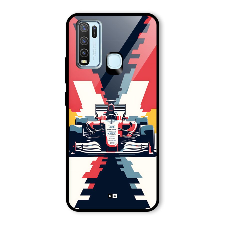 Sports One Glass Back Case for Vivo Y30