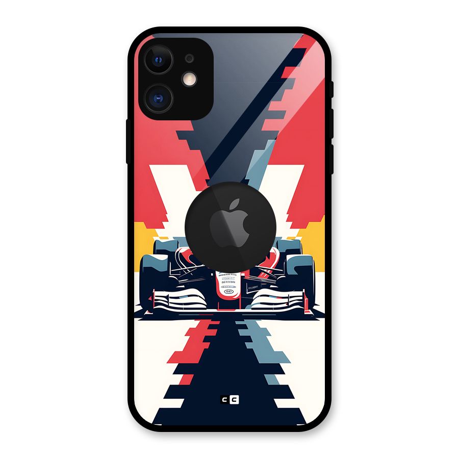 Sports One Glass Back Case for iPhone 11 Logo Cut