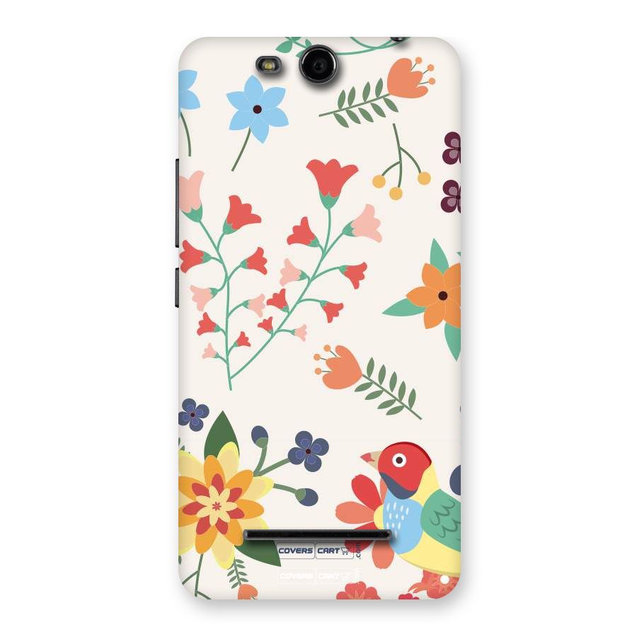 Spring Flowers Back Case for Micromax Canvas Juice 3 Q392