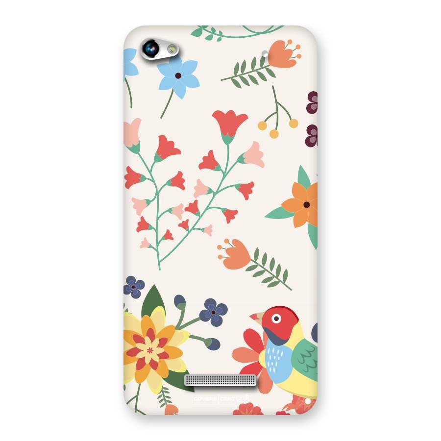 Spring Flowers Back Case for Micromax Hue 2