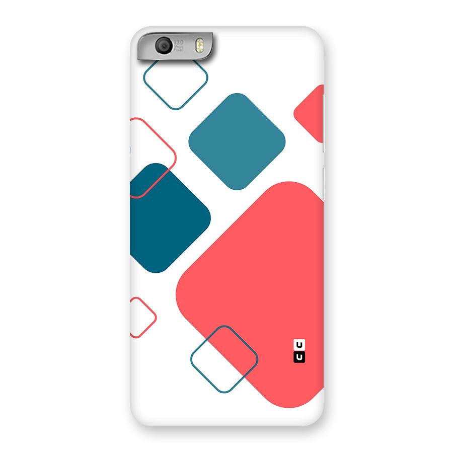Square Pattern Beautiful Abstract Back Case for Canvas Knight 2