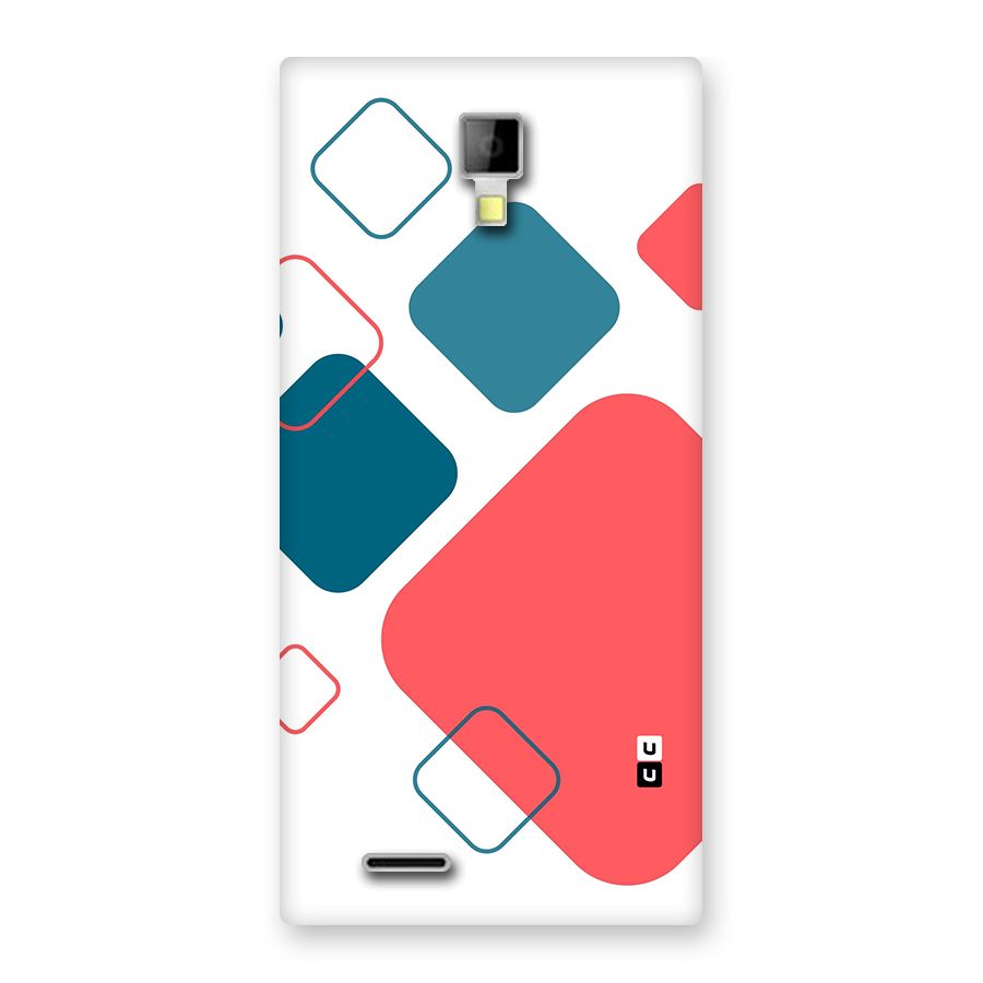 Square Pattern Beautiful Abstract Back Case for Canvas Xpress A99