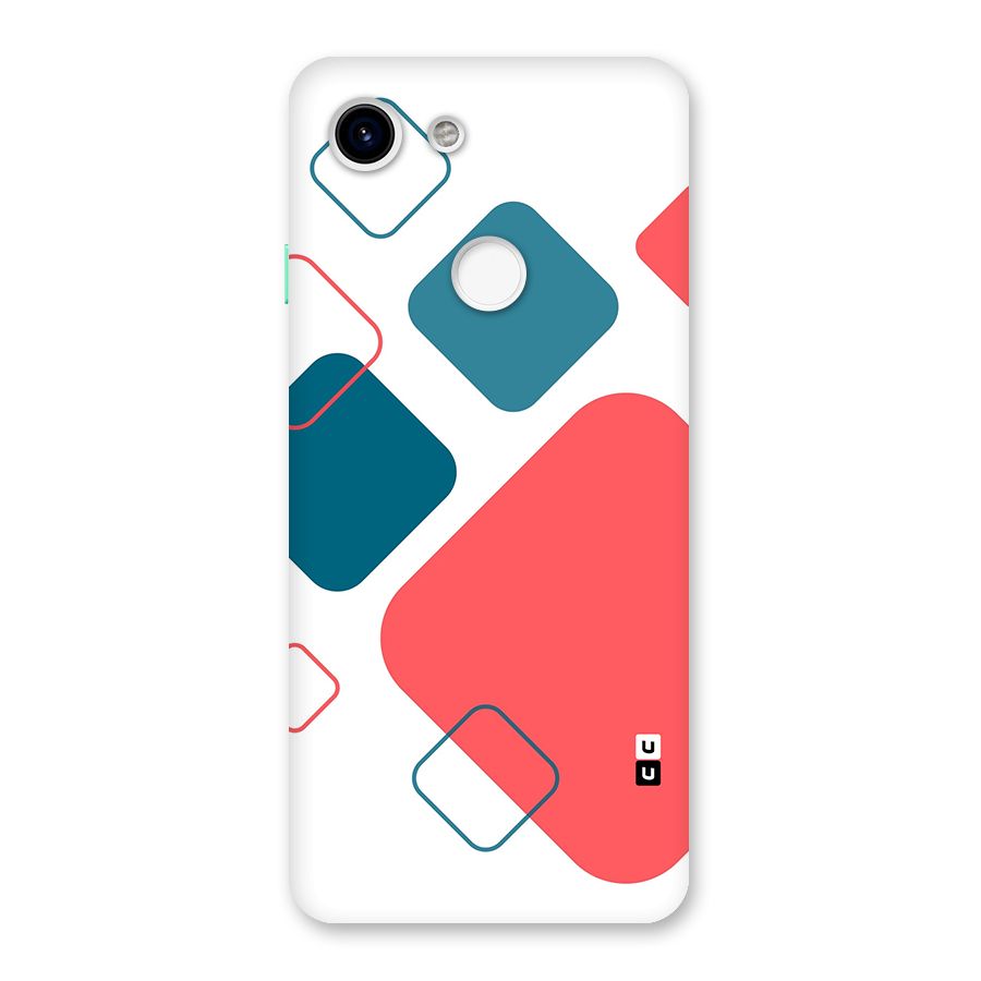 Square Pattern Beautiful Abstract Back Case for Google Pixel 3