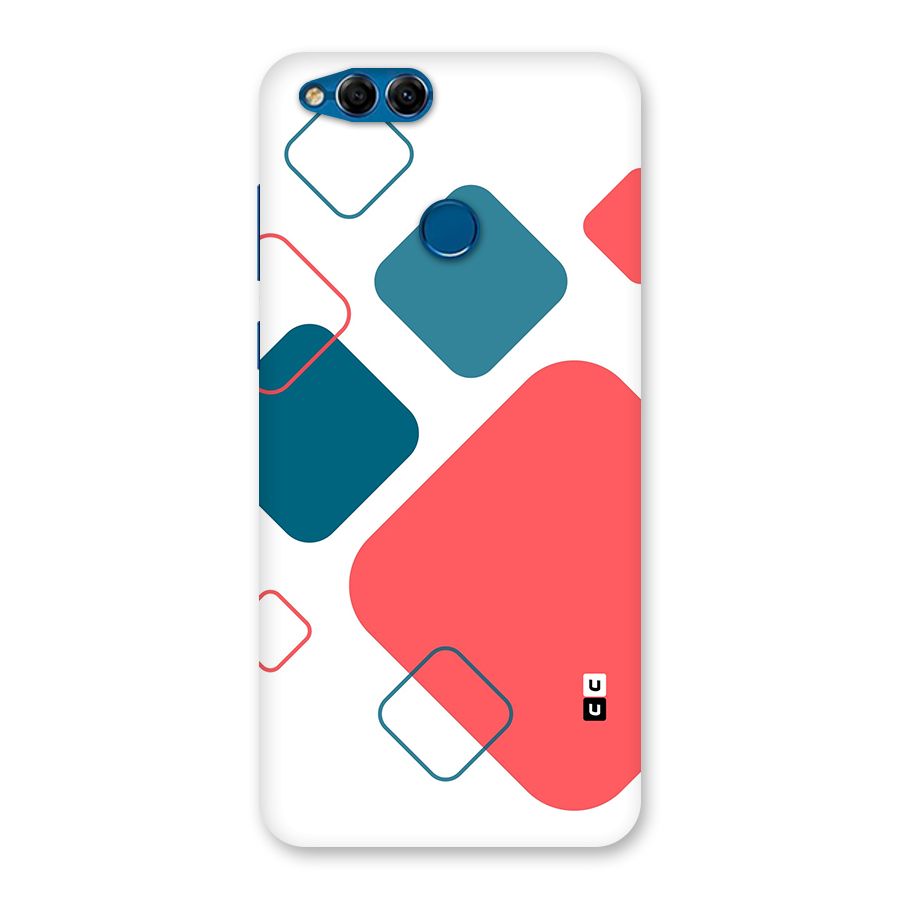 Square Pattern Beautiful Abstract Back Case for Honor 7X
