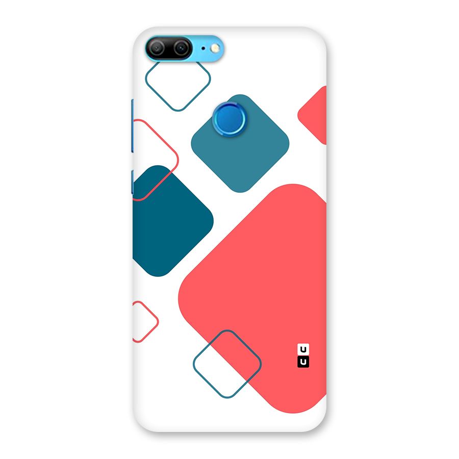 Square Pattern Beautiful Abstract Back Case for Honor 9 Lite