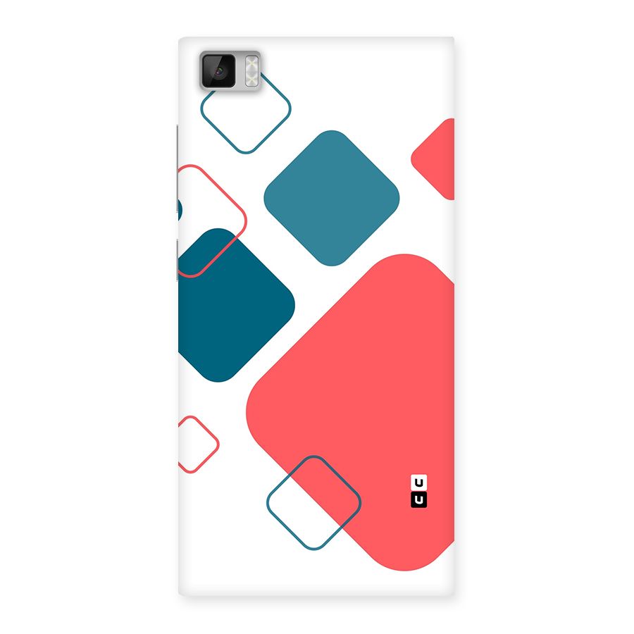 Square Pattern Beautiful Abstract Back Case for Mi3