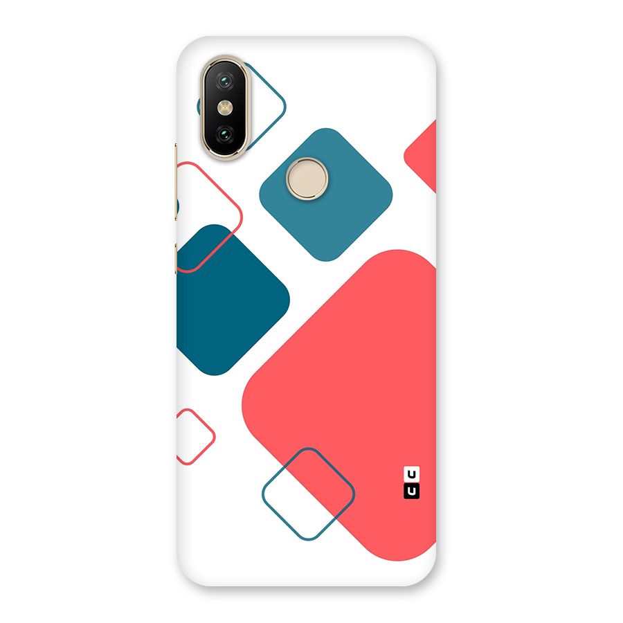 Square Pattern Beautiful Abstract Back Case for Mi A2