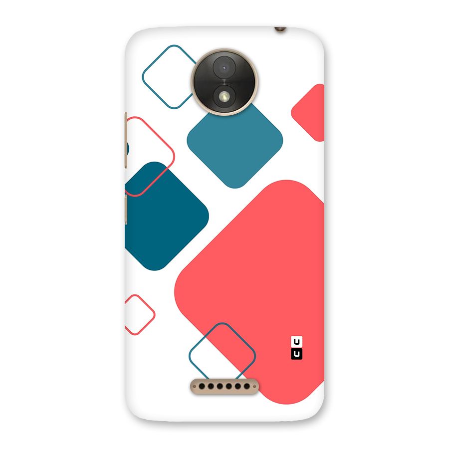 Square Pattern Beautiful Abstract Back Case for Moto C Plus