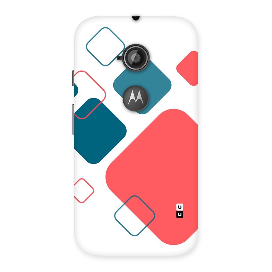 Square Pattern Beautiful Abstract Back Case for Moto E 2nd Gen