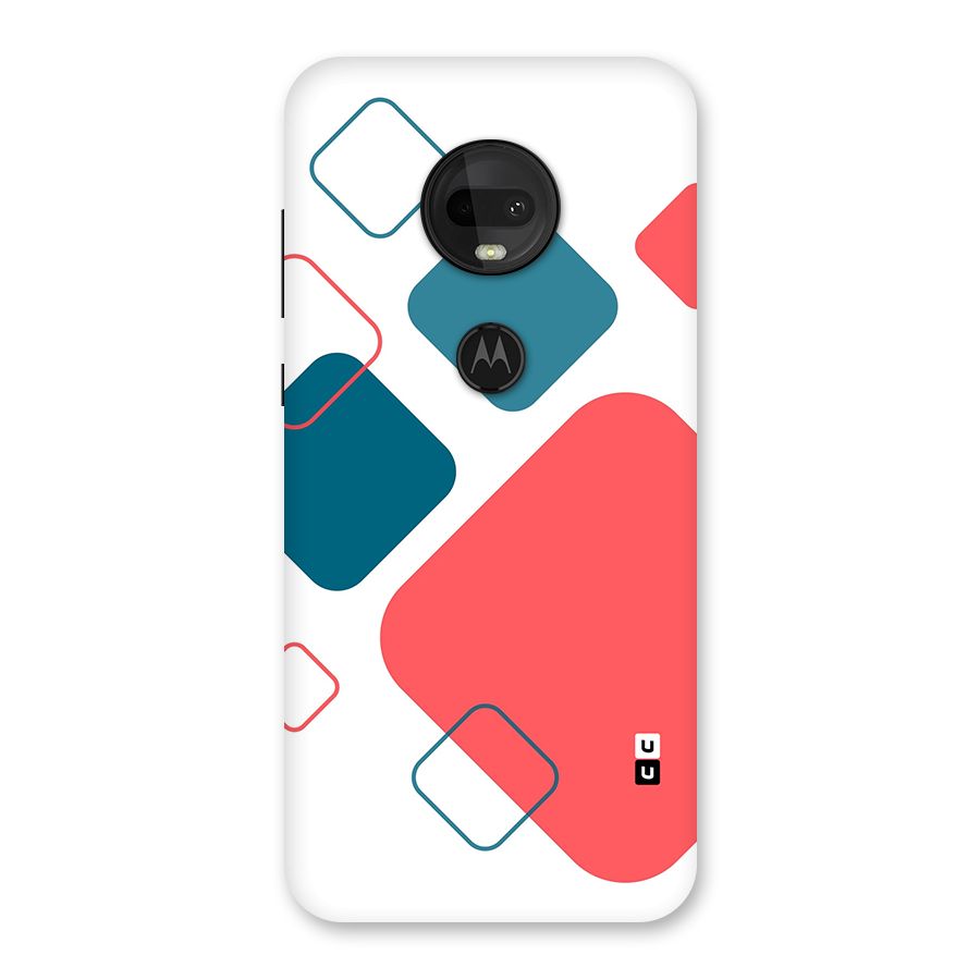 Square Pattern Beautiful Abstract Back Case for Moto G7