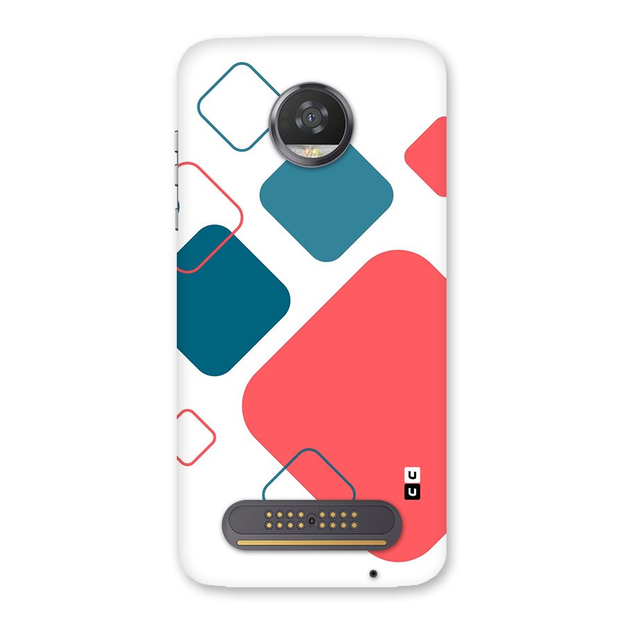 Square Pattern Beautiful Abstract Back Case for Moto Z2 Play