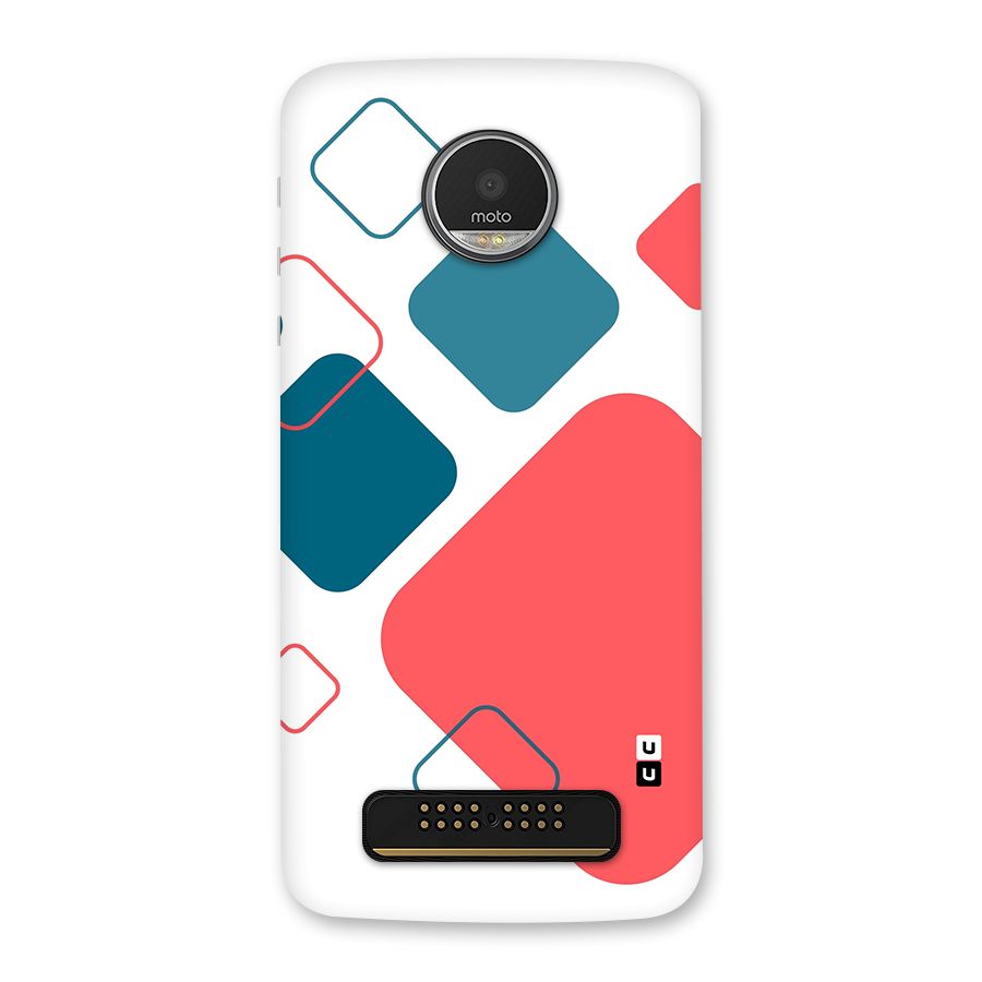 Square Pattern Beautiful Abstract Back Case for Moto Z Play