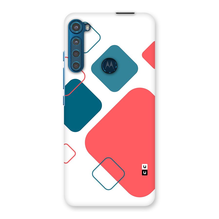 Square Pattern Beautiful Abstract Back Case for Motorola One Fusion Plus