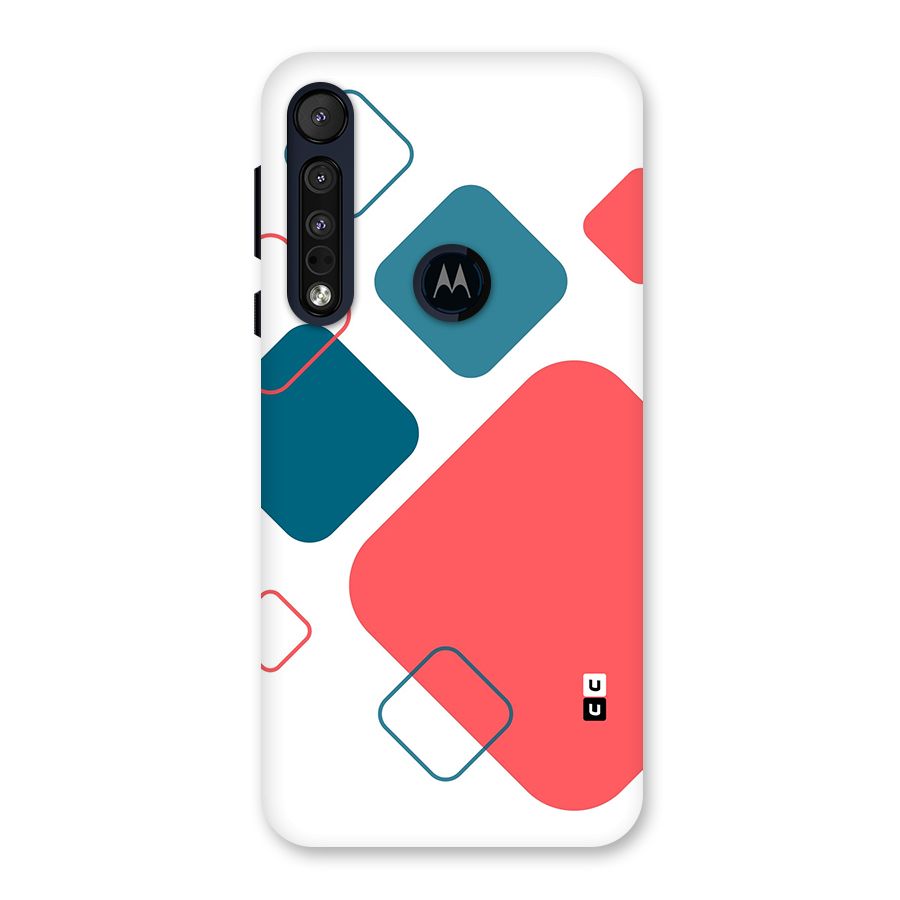 Square Pattern Beautiful Abstract Back Case for Motorola One Macro