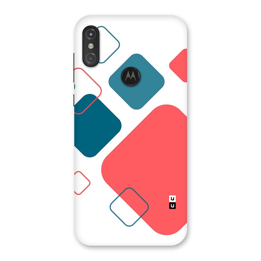 Square Pattern Beautiful Abstract Back Case for Motorola One Power