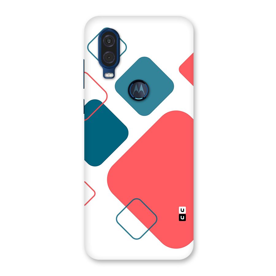 Square Pattern Beautiful Abstract Back Case for Motorola One Vision