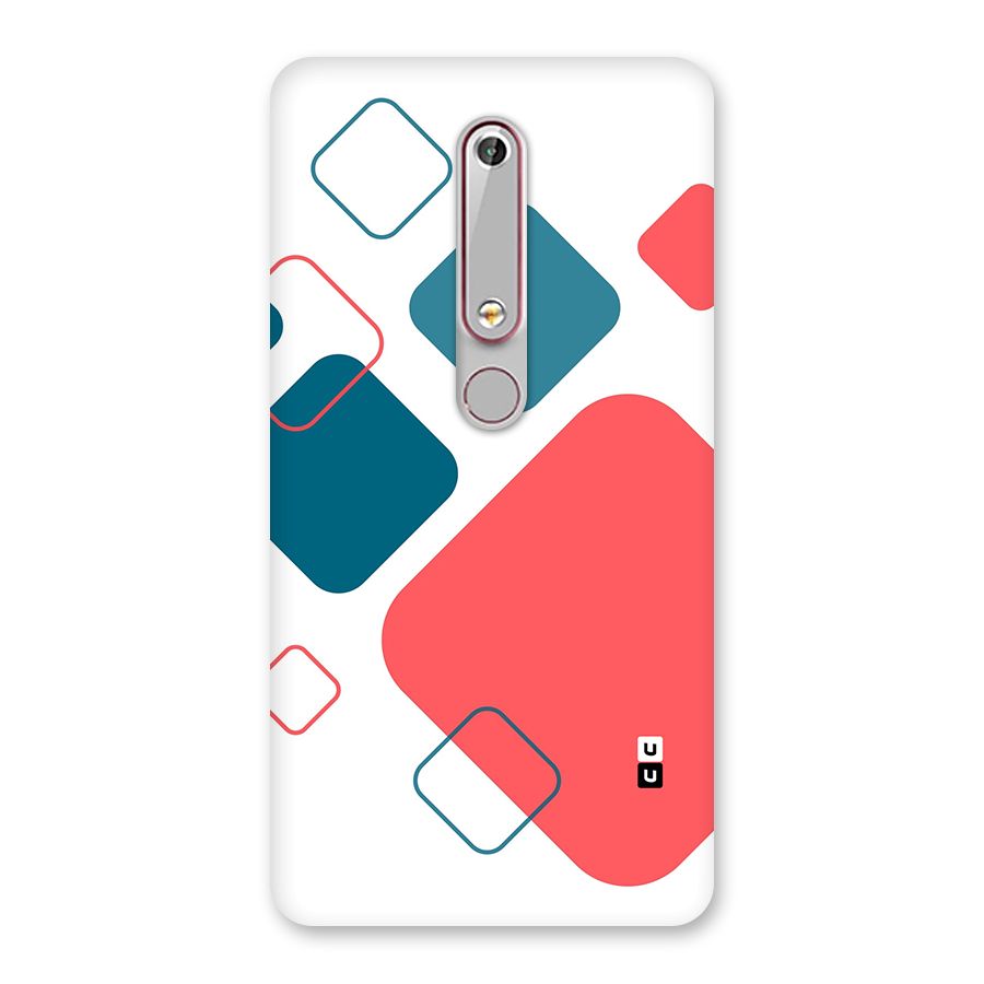 Square Pattern Beautiful Abstract Back Case for Nokia 6.1