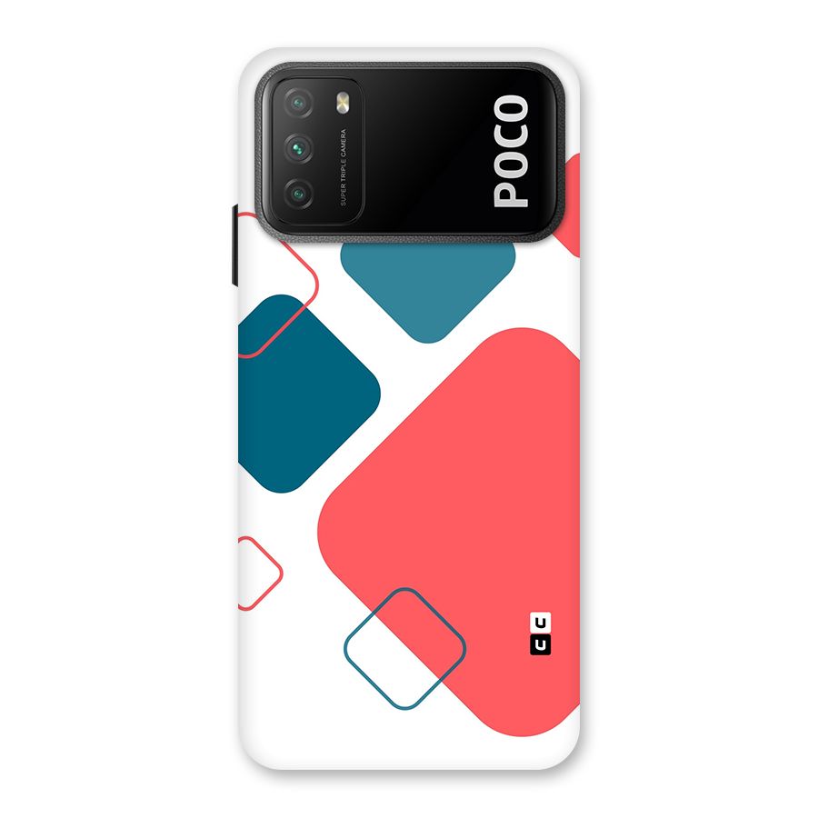 Square Pattern Beautiful Abstract Back Case for Poco M3