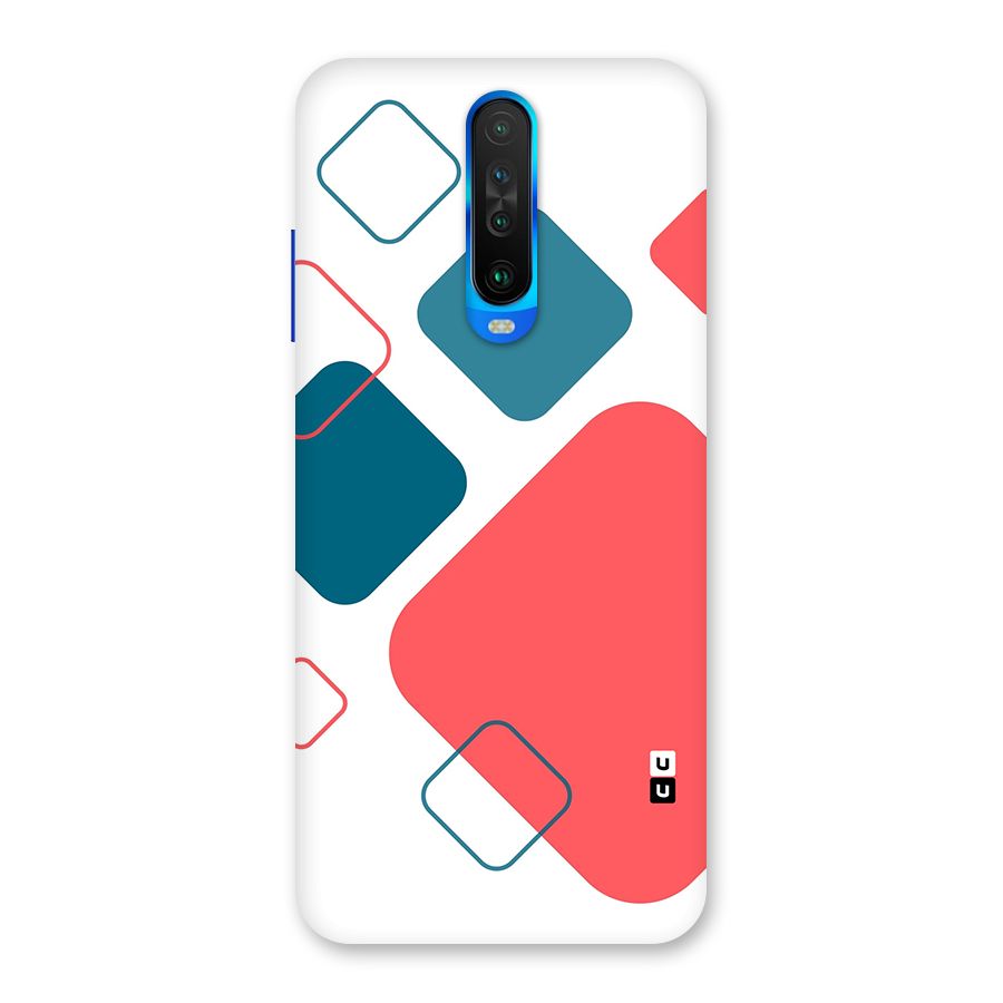 Square Pattern Beautiful Abstract Back Case for Poco X2