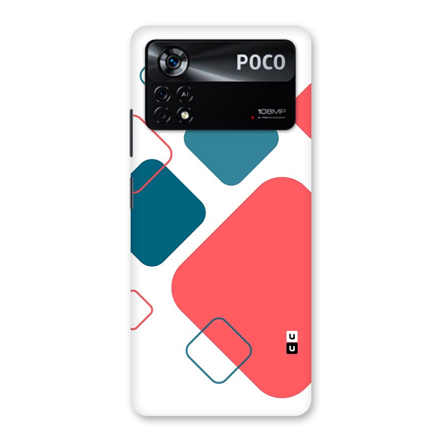 Square Pattern Beautiful Abstract Back Case for Poco X4 Pro 5G
