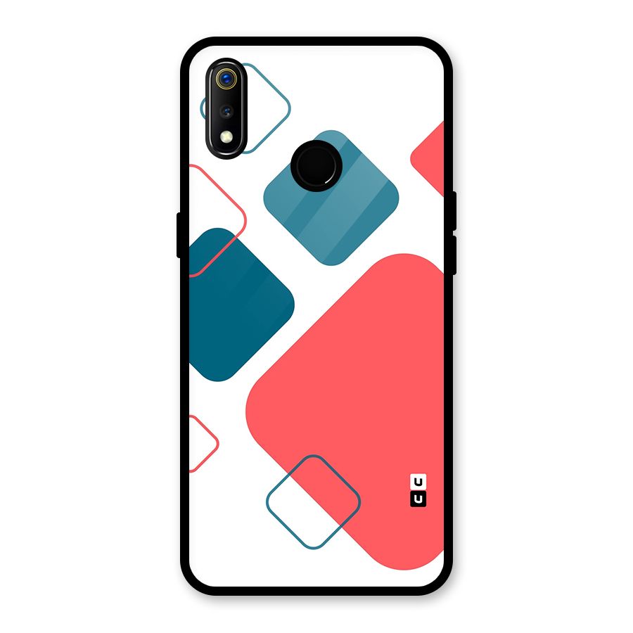 Square Pattern Beautiful Abstract Back Case for Realme 3