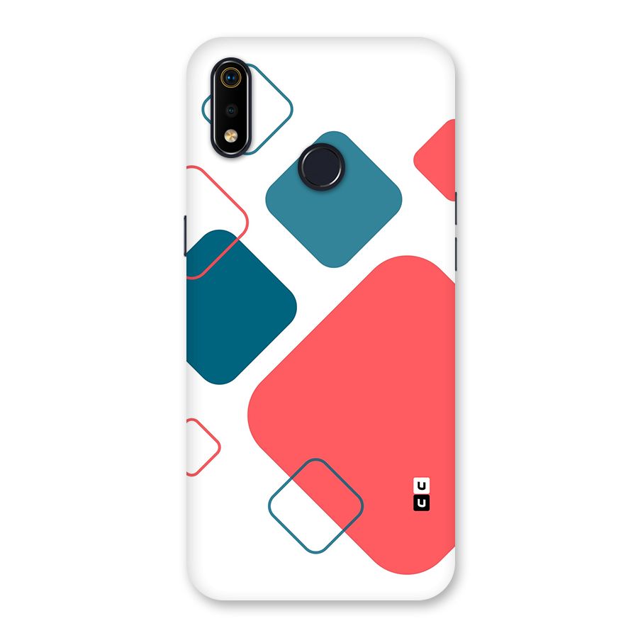 Square Pattern Beautiful Abstract Back Case for Realme 3i