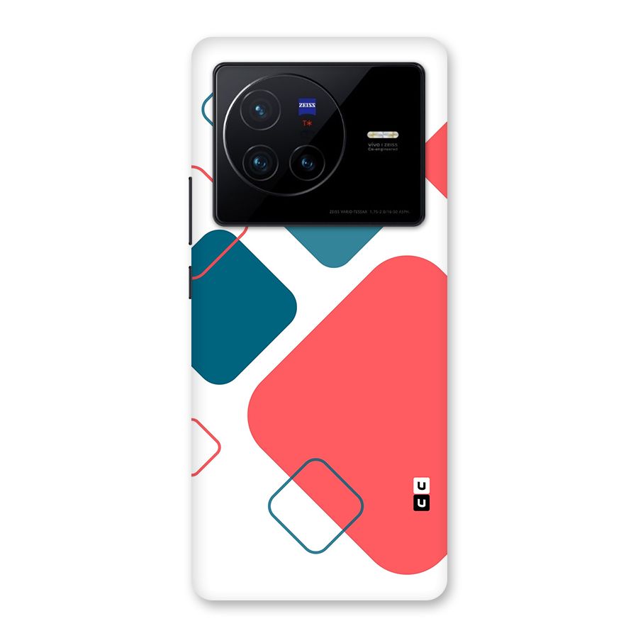 Square Pattern Beautiful Abstract Back Case for Vivo X80