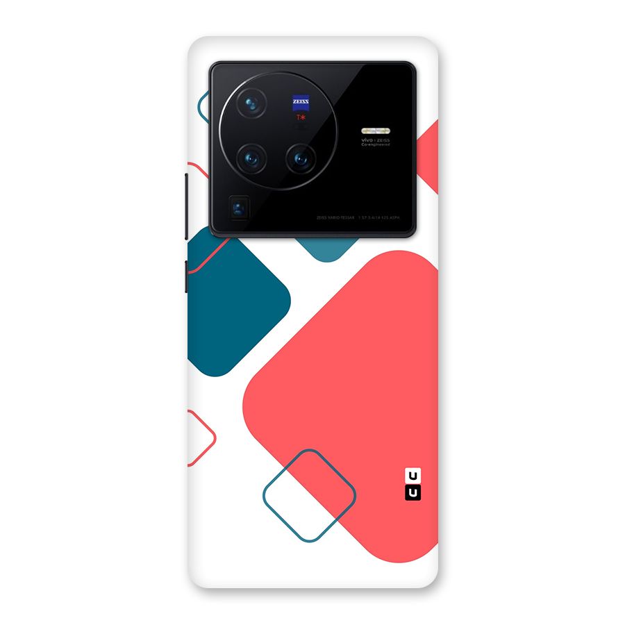 Square Pattern Beautiful Abstract Back Case for Vivo X80 Pro