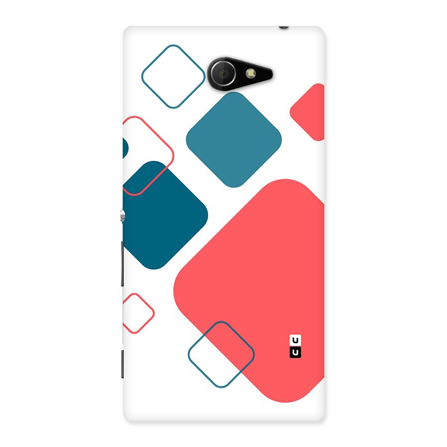 Square Pattern Beautiful Abstract Back Case for Xperia M2