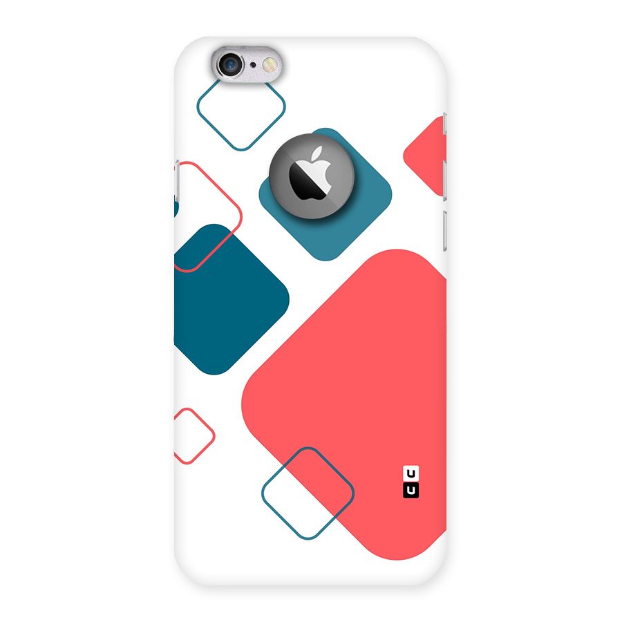 Square Pattern Beautiful Abstract Back Case for iPhone 6 Logo Cut