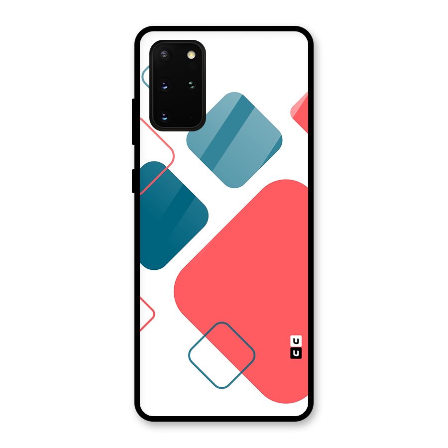Square Pattern Beautiful Abstract Glass Back Case for Galaxy S20 Plus