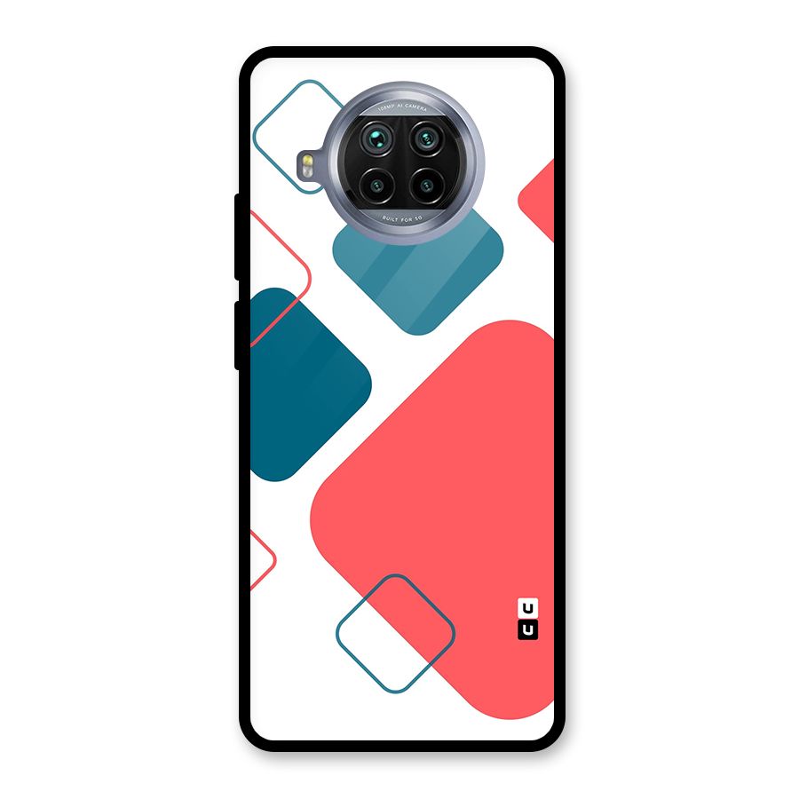 Square Pattern Beautiful Abstract Glass Back Case for Mi 10i