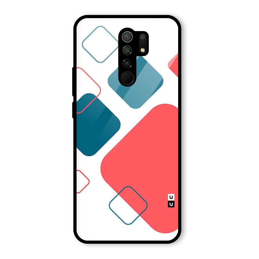 Square Pattern Beautiful Abstract Glass Back Case for Poco M2