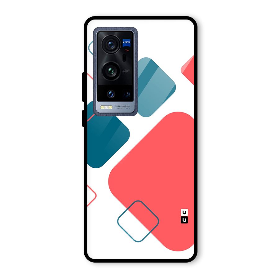 Square Pattern Beautiful Abstract Glass Back Case for Vivo X60 Pro Plus