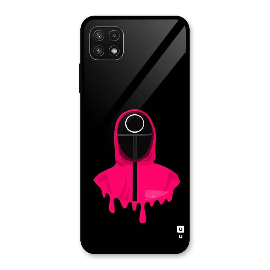 Squid Game Illustration Art Glass Back Case for Galaxy A22 5G