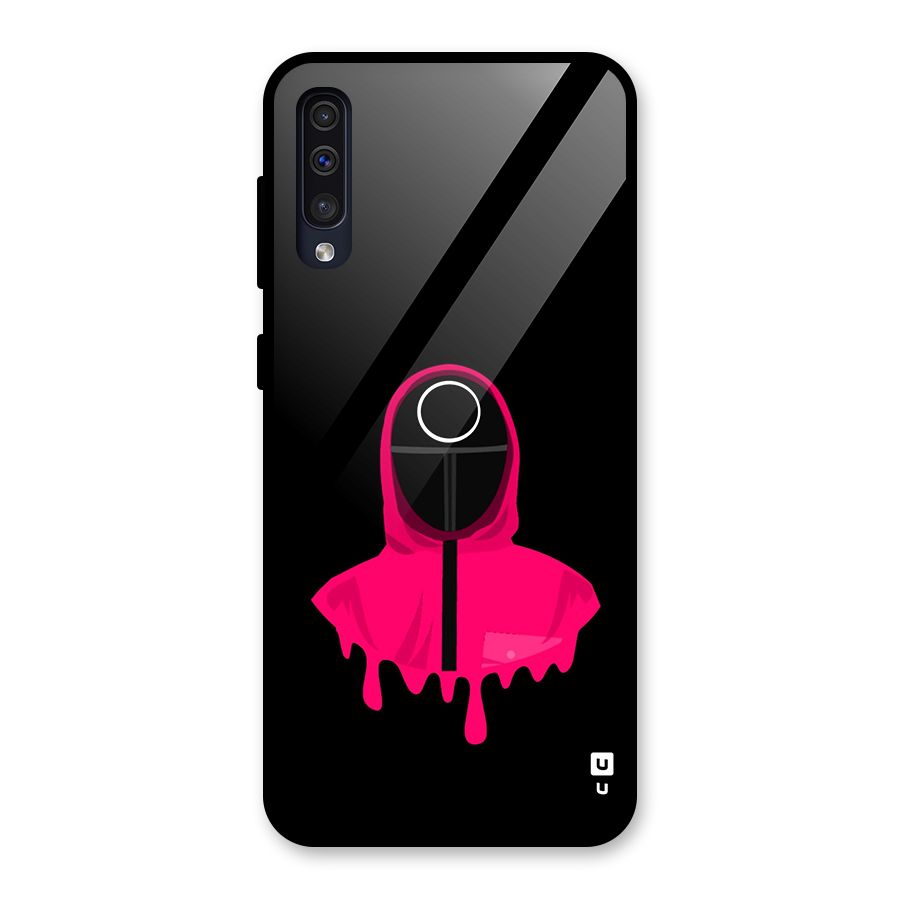 Squid Game Illustration Art Glass Back Case for Galaxy A50