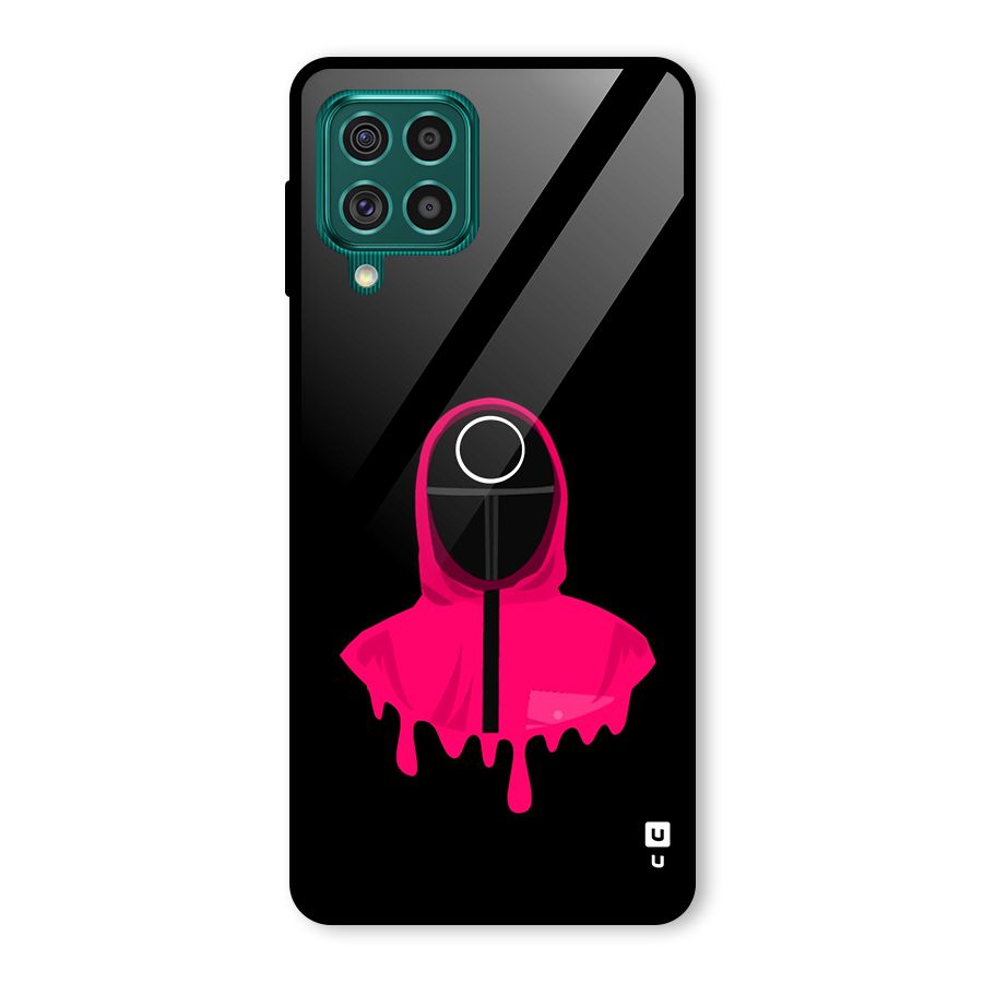 Squid Game Illustration Art Glass Back Case for Galaxy F62